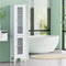 Artiss Bathroom Storage Cabinet 160cm Tall Slim White Glass Door