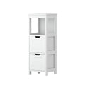 Artiss Bathroom Storage Cabinet 89cm White Toilet Drawer Organiser