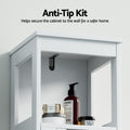 Artiss Bathroom Storage Cabinet 89cm White Toilet Drawer Organiser