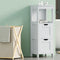 Artiss Bathroom Storage Cabinet 89cm White Toilet Drawer Organiser