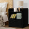 Artiss Bedside Table 1 Drawer Shelf Black