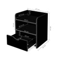 Artiss Bedside Table 1 Drawer Shelf Black