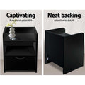 Artiss Bedside Table 1 Drawer Shelf Black