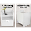 Artiss Bedside Table 1 Drawer White Shelf Storage
