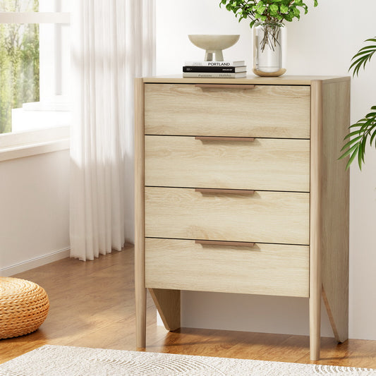 Artiss 4 Chest of Drawers Tallboy INEZ Pine