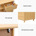Artiss Chest 3 Drawers Storage Cabinet Pine Wood 3 Shelves
