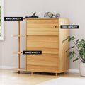 Artiss Chest 3 Drawers Storage Cabinet Pine Wood 3 Shelves