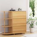 Artiss Chest 3 Drawers Storage Cabinet Pine Wood 3 Shelves