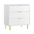 Artiss 3 Drawer Chest Lowboy Cabinet White