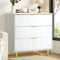 Artiss 3 Drawer Chest Lowboy Cabinet White