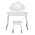 Keezi Kids Dressing Table Chair Set Vanity Mirror Makeup Wooden