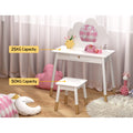 Keezi Kids Dressing Table Chair Set Vanity Mirror Makeup Wooden