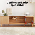 Artiss TV Cabinet 180cm Pine White Entertainment Unit