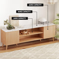 Artiss TV Cabinet 180cm Pine White Entertainment Unit