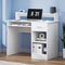 Artiss Computer Desk 100CM White Shelf Drawer Cabinet