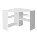 Artiss L-Shape Corner Computer Desk with Shelves CPU Stand Home Office