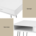 Artiss Computer Desk 100cm White Drawer Cabinet Home Office Workstation