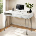 Artiss Computer Desk 100cm White Drawer Cabinet Home Office Workstation