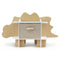 Keezi Dinosaur Kids Bookshelf 2-Tier Wooden Fabric Drawer Storage
