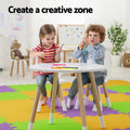 Keezi Kids Table Chairs Set 3 Piece Activity Study Desk Children