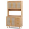 Artiss Buffet Sideboard Storage Cabinet Rattan Pine