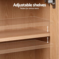 Artiss Buffet Sideboard Storage Cabinet Rattan Pine