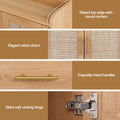 Artiss Buffet Sideboard Storage Cabinet Rattan Pine