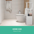 Artiss Bathroom Cabinet 118cm White Storage Shelf