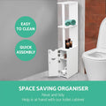 Artiss Bathroom Cabinet 118cm White Storage Shelf