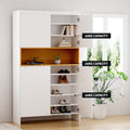 Artiss Shoe Rack Storage Cabinet 9 Tier White Organiser
