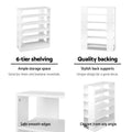 Artiss Shoe Rack Cabinet 30 Pairs 6-Tier White Organiser