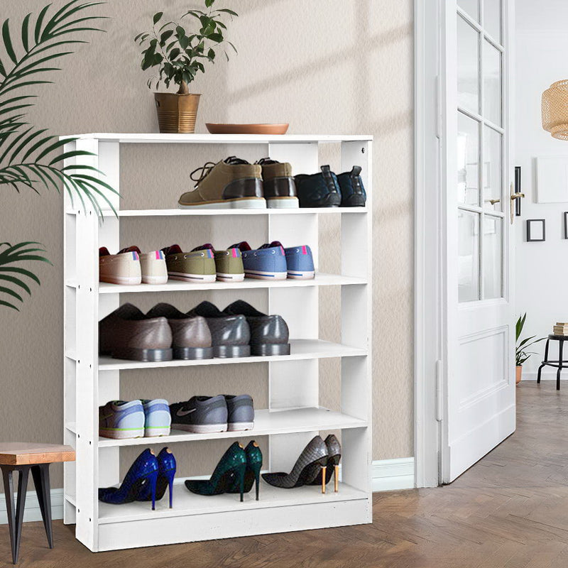 Artiss Shoe Rack Cabinet 30 Pairs 6-Tier White Organiser