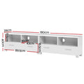 Artiss TV Cabinet 180cm White Entertainment Unit