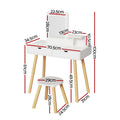 Keezi Kids Dressing Table Vanity Mirror Makeup Chair Drawers Wood