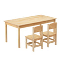 Keezi Kids Table 2 Chairs Set Pinewood Furniture