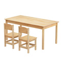Keezi Kids Table 2 Chairs Set Pinewood Furniture