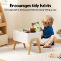 Keezi Wooden Toy Box Storage Chest Organiser Cabinet Kids Bedroom