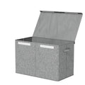 Keezi Large Toy Box Chest Storage Flip-Top Lid Grey Foldable