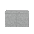 Keezi Large Toy Box Chest Storage Flip-Top Lid Grey Foldable