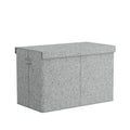 Keezi Large Toy Box Chest Storage Flip-Top Lid Grey Foldable