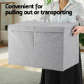 Keezi Large Toy Box Chest Storage Flip-Top Lid Grey Foldable