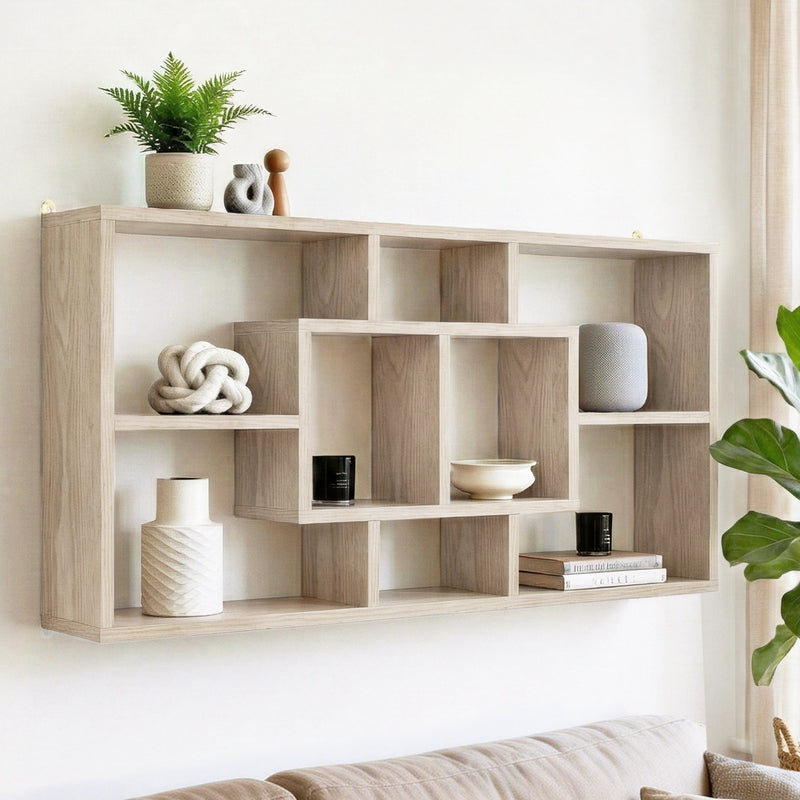 Artiss Floating Wall Shelves Wood Bookshelf Storage Display