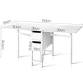 Artiss Extendable Dining Table Rectangular White