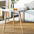 Artiss Round Coffee Table 50cm Callix Black Glass