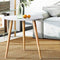 Artiss Round Coffee Table 50cm Callix Black Glass