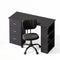 Artiss Office Desk & Chair Set 120cm Computer Desk with 3 Drawers & Open Shelves, Ergonomic Armless Office Chair with Wheels, Height Adjustable for Home Office Study