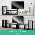 Artiss L Shape Bookshelf DIY Black Corner Storage
