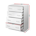 Artiss 4 Drawer Chest White Andes Bedroom Storage Dresser