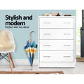 Artiss 4 Drawer Chest White Andes Bedroom Storage Dresser