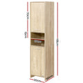 Artiss Bathroom Cabinet Storage 185cm Wooden Tall